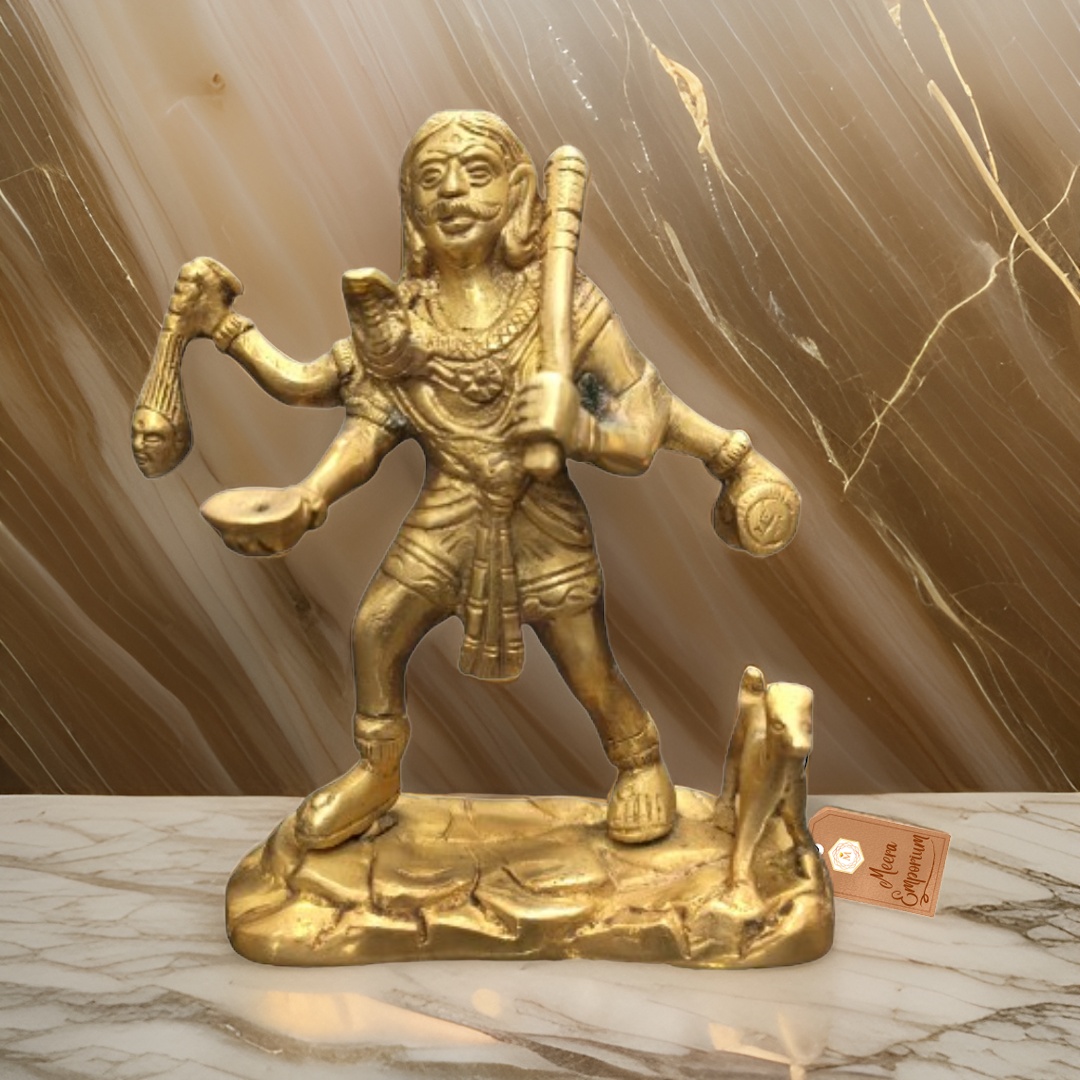 Brass Bhairav Statue fine Weight 1kg Height 16cm
