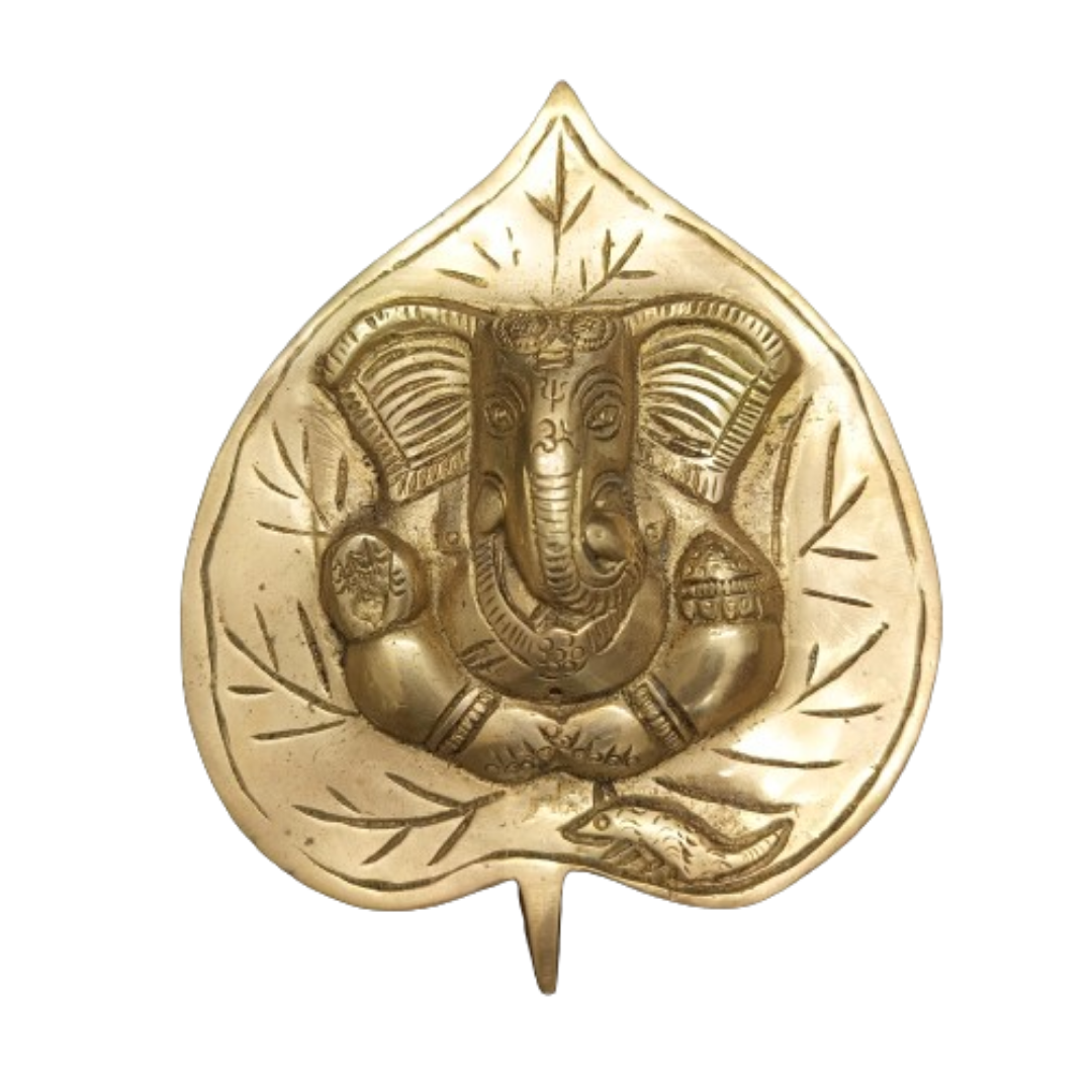 Wall Hanging Patta Ganesh Brass Idols 640gm