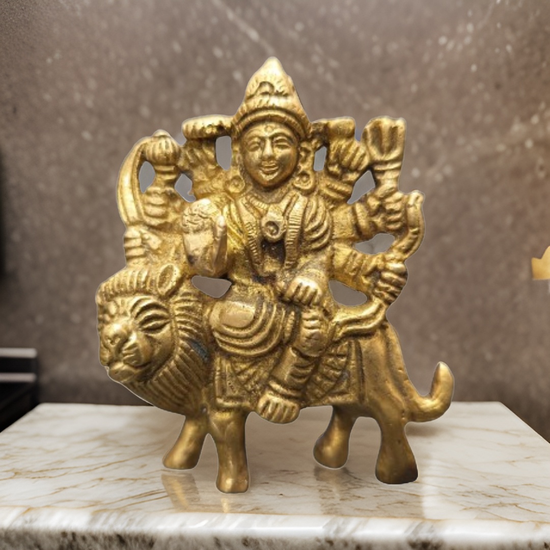 Brass Durga Ji Small size Statue 190gm 7.2cm