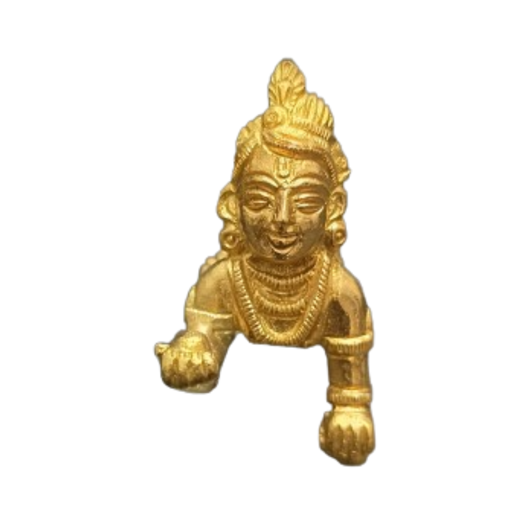Brass Laddu Gopal Small size 5.5cm height 120gm weight