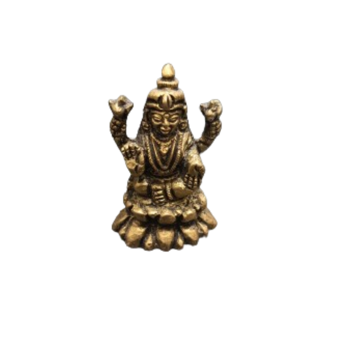 Lakshmi Ji Very Small Brass idol Less than 2 inch weight 70gm only