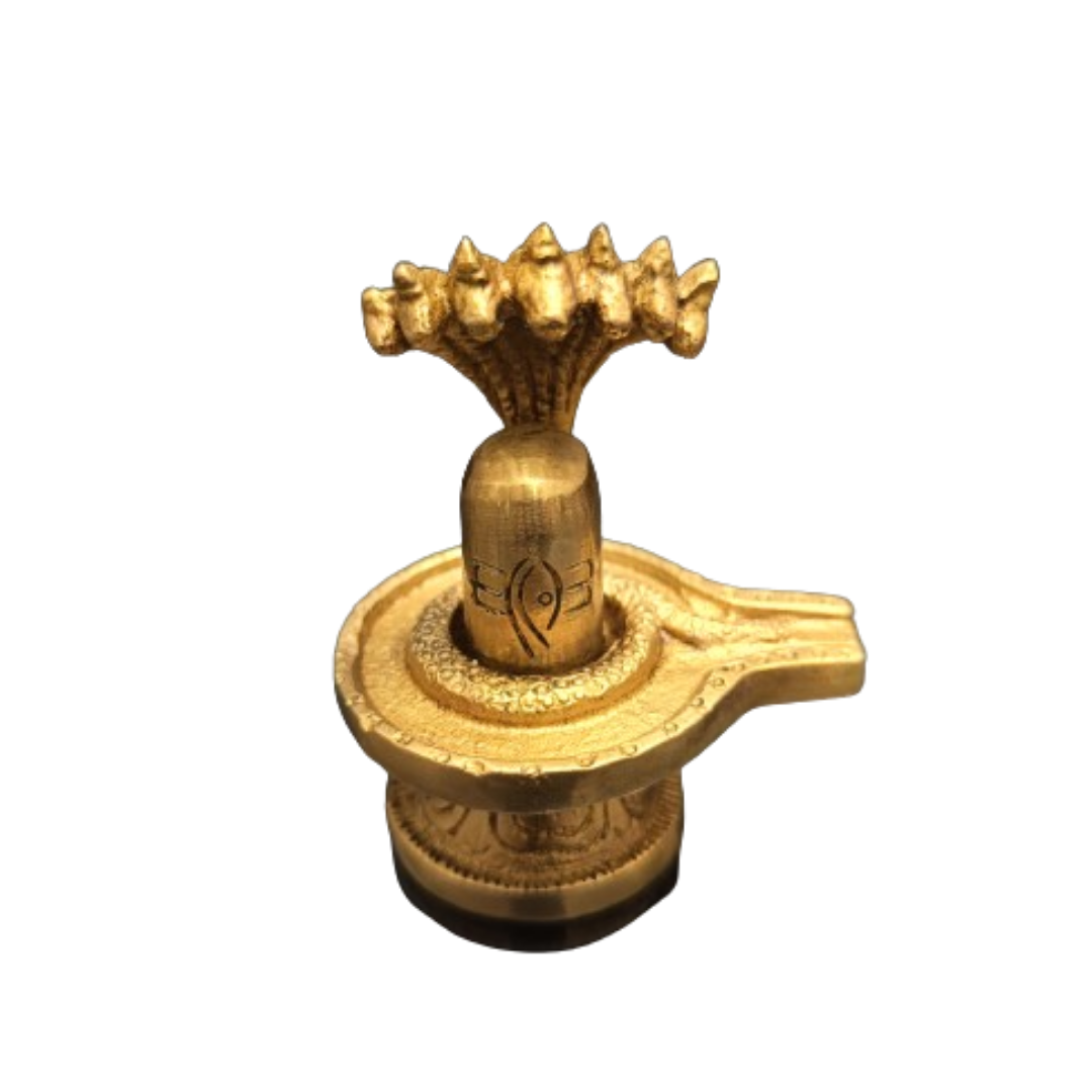 Shivaling Brass Idol for Pooja Small Size 7cm Weight 210gm for home or office Pooja ghar