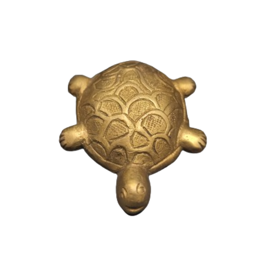 Kachhua (Tortoise) Brass small size 1cm height for Office Table or Home Wealth 80gm weight