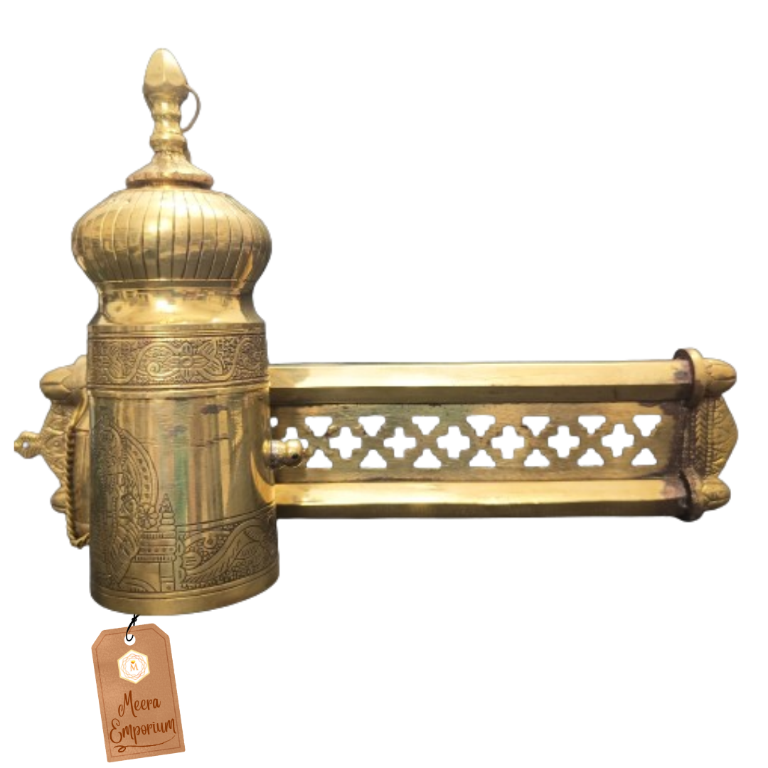 Dabat (Ink Pot) Brass Super Fine Art Related to Chitragupt Dev 1.9kg | 18cm